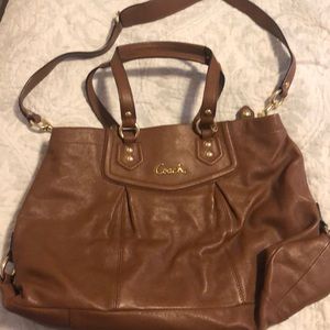 Brown Leather Coach Handbag